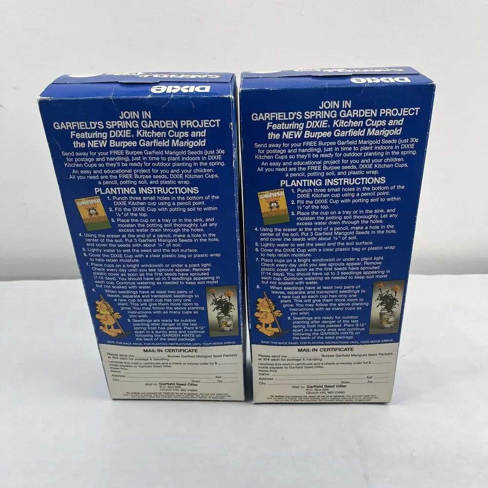 Vintage Garfield Dixie Kitchen Bathroom 100 5oz Dixie Cups 2 Packs (200)